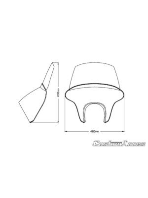 HONDA CMX 500 REBEL PRIEKINIS STIKLAS